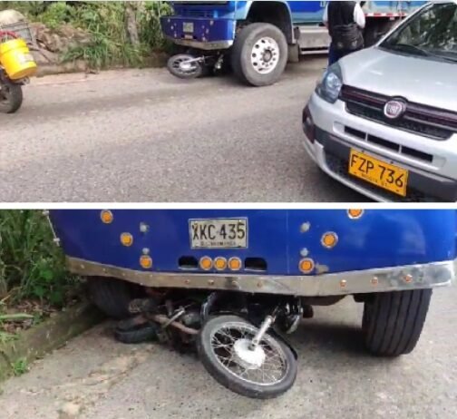 Volqueta mata a motociclista en Floridablanca