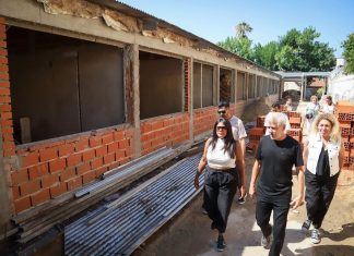 Avanzan los trabajos de construcción del nuevo edificio de la secundario N° 8 de Don Bosco