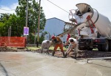 Ezpeleta: avanza la pavimentación de 4 nuevas cuadras con fondos 100% municipales