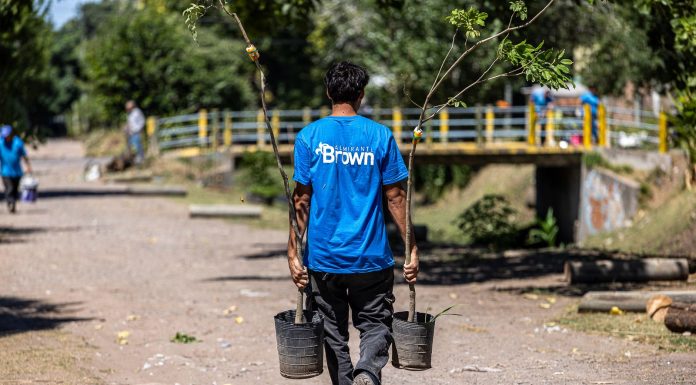 Brown transformó otro microbasural en un nuevo espacio verde