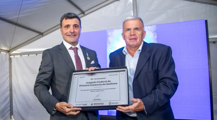 Carlos Balor participó del 20° aniversario del Juzgado Federal de Quilmes
