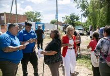 Fabiani y Eichel participaron de la instalación de nuevas alarmas comunitarias