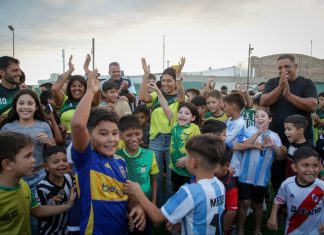 Inauguraron la nueva cancha de césped sintético del club San Pablo de Quilmes Oeste