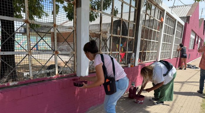 Se realizan refacciones y mantenimiento en escuelas de localidades brownianas