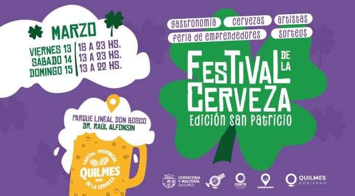 Fin de semana en Quilmes: llega el Festival de la Cerveza – Edición San Patricio, al Parque Lineal de Don Bosco