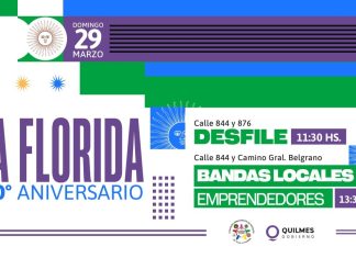 Este domingo se realizan los festejos por el 100° aniversario de Villa La Florida