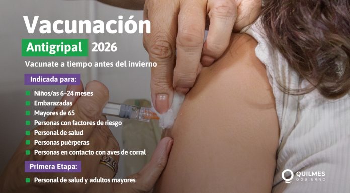 Comenzó en Quilmes la vacunación antigripal 2026