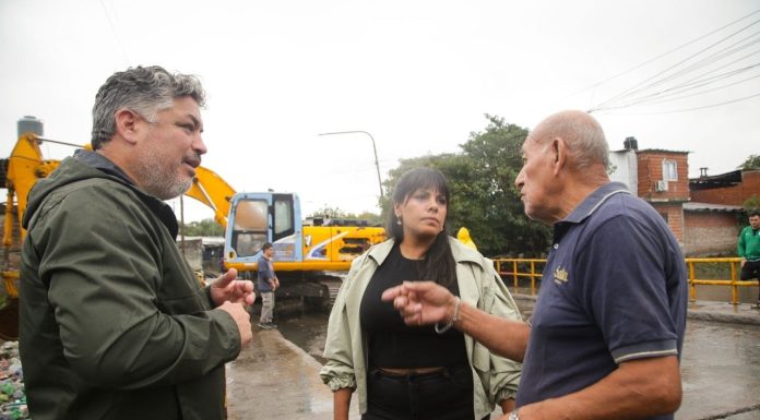 Eva Mieri supervisó por las intensas lluvias tareas de limpieza en el arroyo Las Piedras