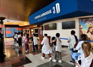Más de 220 chicos de escuelas de Solano, Calzada y San José, fueron al cine por primera vez