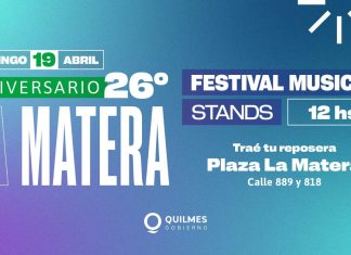 La Matera celebra este domingo su 26° aniversario con el festival “Somos Quilmes” y el cierre con “Aire Santiagueño”