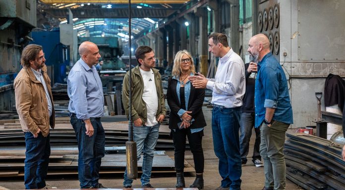 Fabiani y Eichel recorrieron empresa que impulsa nuevo proyecto productivo y comercial para el distrito