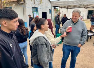 Cascallares compartió un encuentro con jóvenes del envión comunitario