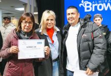 Fabiani y Eichel entregaron certificados tras una capacitación en RCP y primeros auxilios