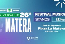 Domingo: 26º aniversario de “La Matera” con el festival “Somos Quilmes” y cierre con “Aire Santiagueño”