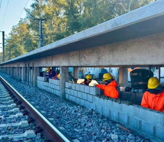 Brown: el municipio retomó la construcción de la estación de trenes de la Universidad Guillermo Brown