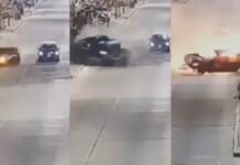 Dos adolescentes están graves: despistaron, chocaron y el auto se incendió por una boca de tormenta mal colocada