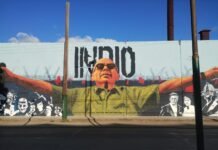 Se presentó en Brown el mural más grande e impactante del Indio Solari a un mes de su partida