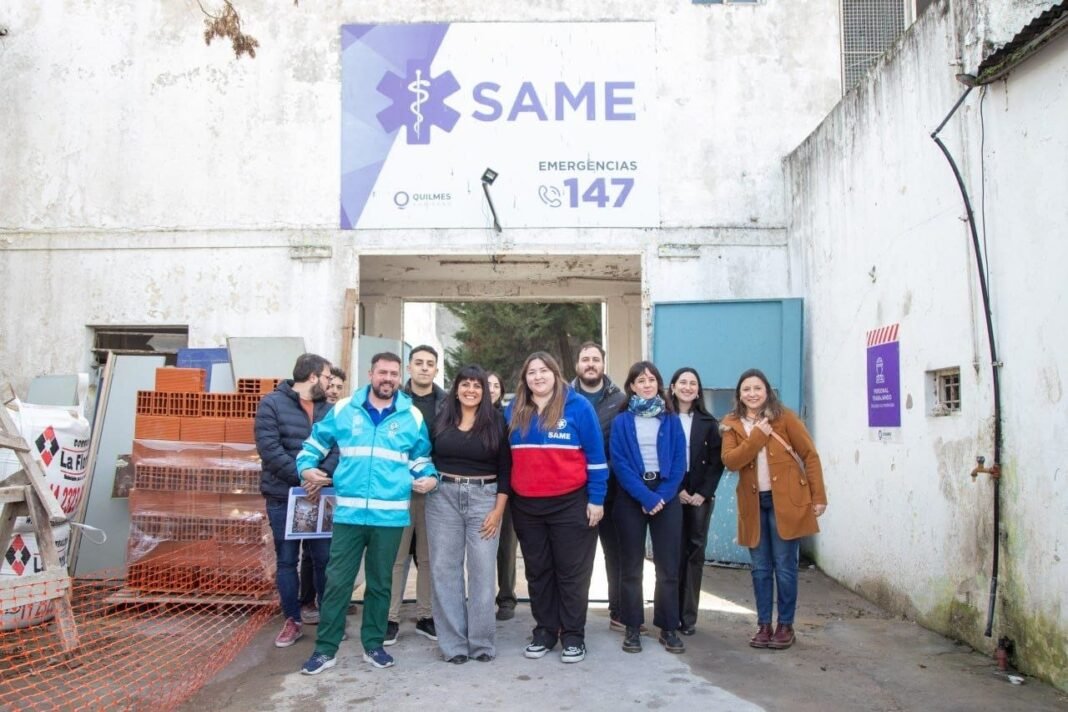 Siguen las refacciones en la central operativa del SAME Quilmes Siguen las refacciones en la central operativa del SAME Quilmes