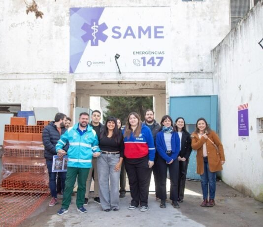 Siguen las refacciones en la central operativa del SAME Quilmes