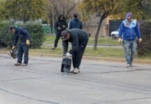 Avanza el sellado de juntas en la avenida Vergara