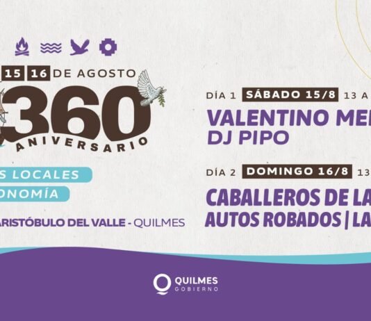 Quilmes festeja su 360º aniversario con múltiples actividades y shows