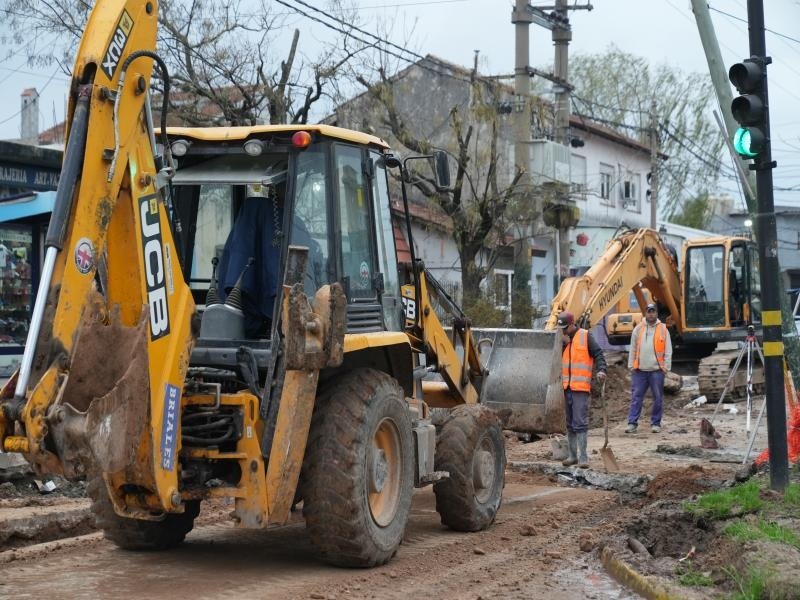 Avanza la fase final del proyecto hídrico sobre la calle Melber Avanza la fase final del proyecto hídrico sobre la calle Melber