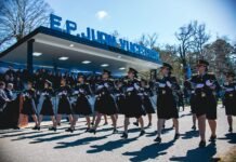 Fabiani y Eichel participaron de la jura a la bandera de más de 2 mil cadetes de la Policía bonaerense