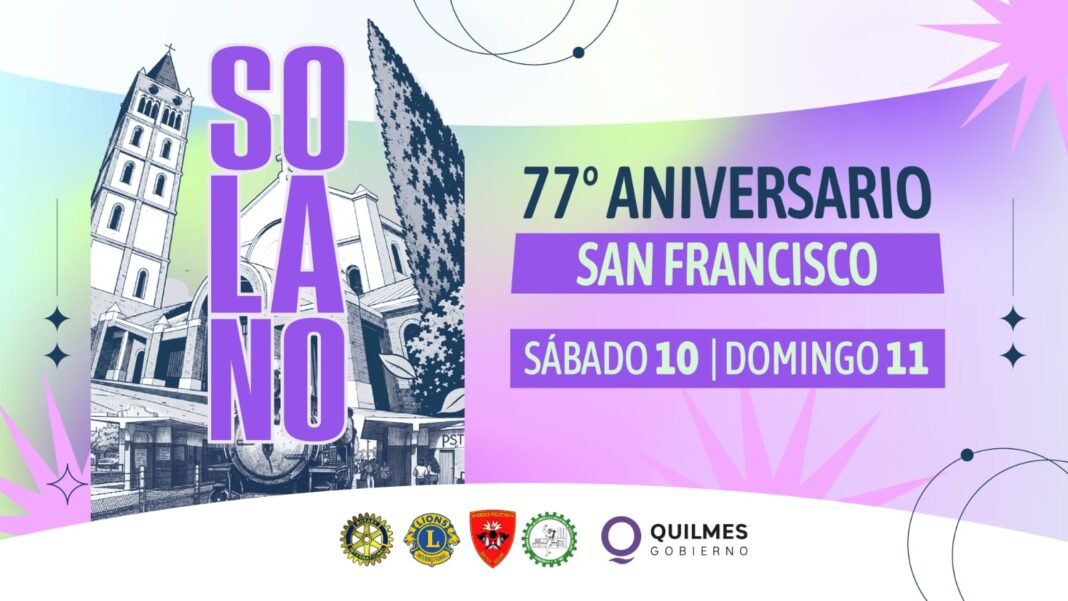 Solano celebra 77 años con desfiles, ferias, shows en vivo y el cierre tropical de Rodrigo Tapari Solano celebra 77 años con desfiles, ferias, shows en vivo y el cierre tropical de Rodrigo Tapari
