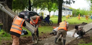 Comenzaron nuevas obras de veredas en San José y Fiorito
